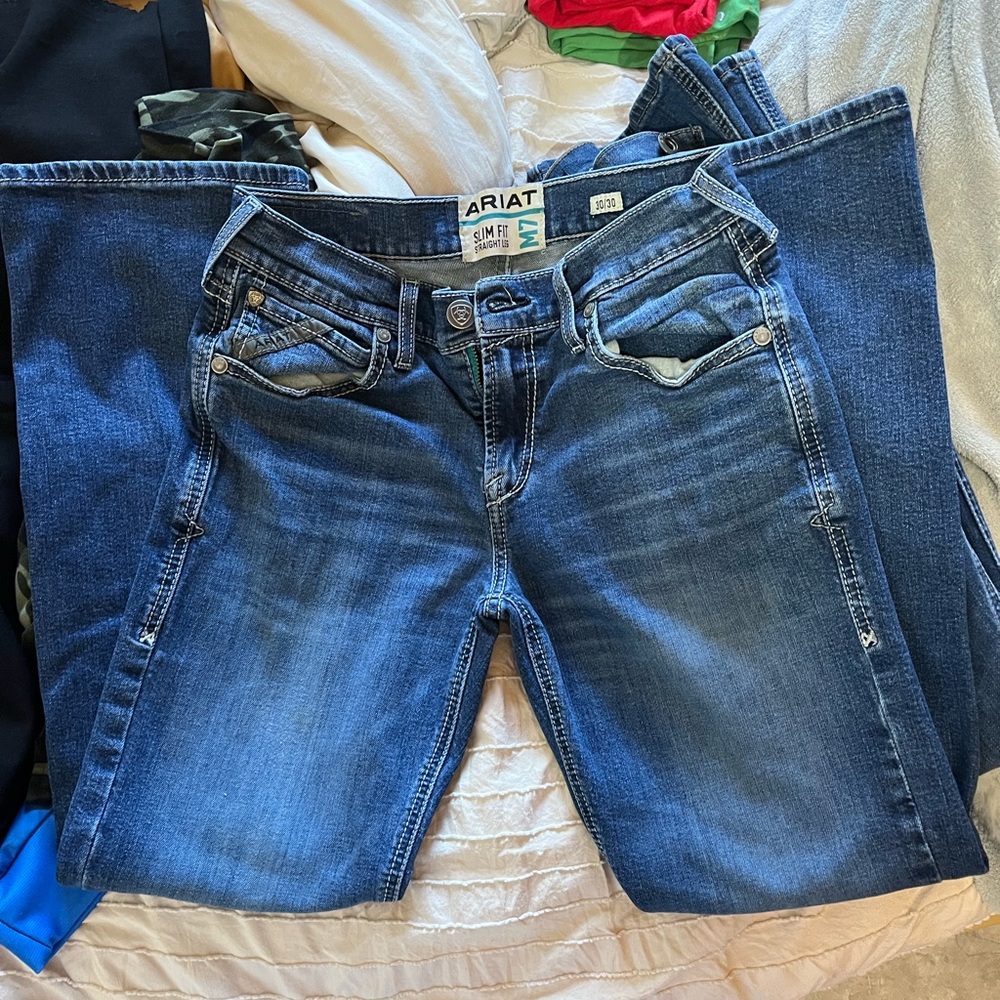 Ariat Men's Straight Leg Blue Jeans